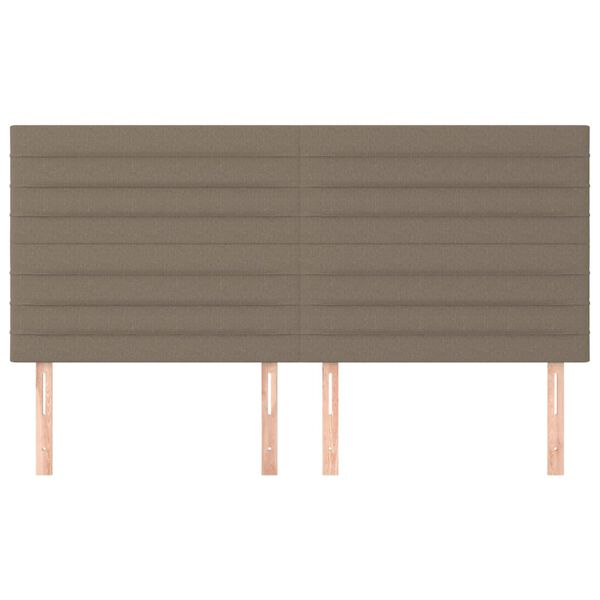 vidaXL Hoofdbord taupe 160x5x118/128 cm Stof