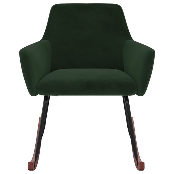 vidaXL Schommelstoel fluweel donkergroen