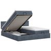 vidaXL Ottoman bed met matras met hoofdeinde 2 st Donkergrijs Fluweel