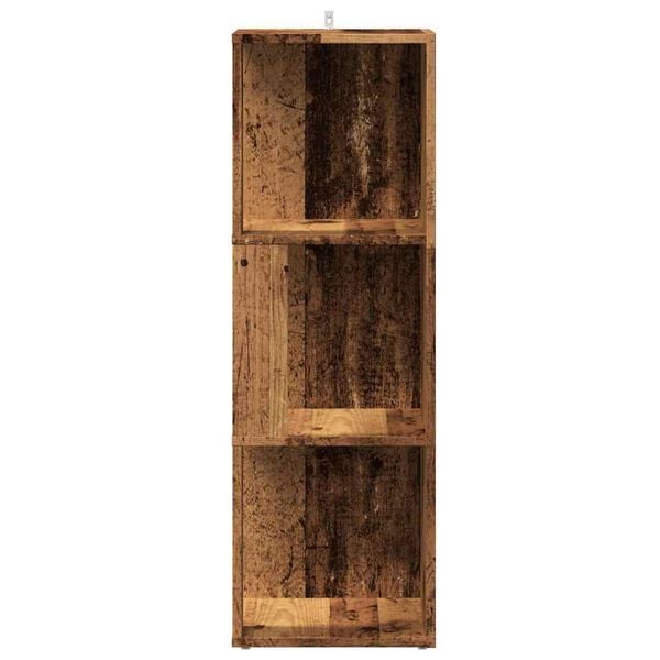 vidaXL Hoekkast 33x33x100 cm bewerkt hout oud houtkleurig