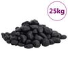 vidaXL Kiezelstenen gepolijst 2-5 cm 25 kg zwart
