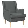 vidaXL Fauteuil Donkergrijs Stof
