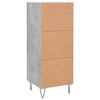 vidaXL Dressoir 34,5x34x90 cm bewerkt hout betongrijs