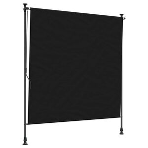 vidaXL Buiten Rolgordijn Zwart 150 x 270 cm
