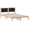 vidaXL Bedframe met hoofdeinde Zwart 140 x 190 cm Massief grenenhout