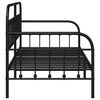 vidaXL Bedframe voor een daybed Zwart 107 x 203 cm Gepoedercoat staal