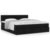 vidaXL Ottoman bed met matras 200x200 cm stof zwart