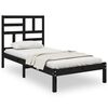 vidaXL Bedframe massief hout zwart 90x190 cm