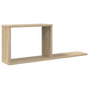 vidaXL Zwevende schappen Sonoma Eiken 80 x 15 x 30 cm Bewerkt hout