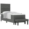 vidaXL Boxspringbed met hoofdeinde Donkergrijs 80 x 200 cm Stof