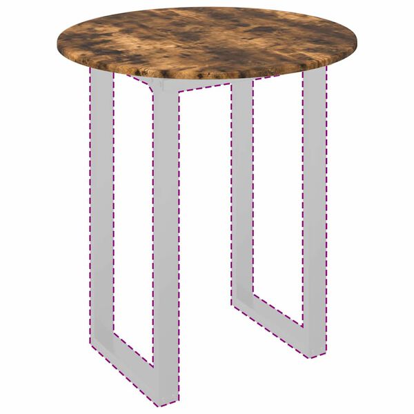 vidaXL Tafelblad Gerookt eiken 70 x 70 x 1,5 cm Bewerkt hout