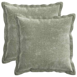 vidaXL Kussensloop 2 pcs HOUTEN Groen 50 x 50 cm Chenille Stof