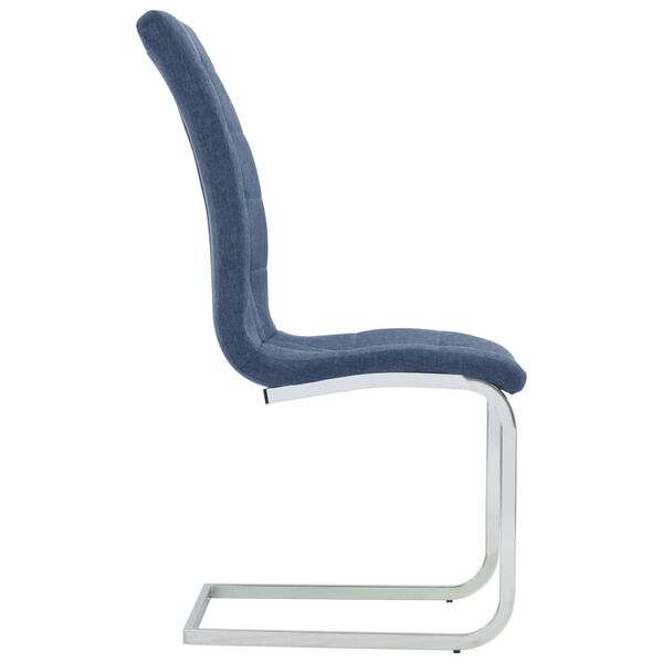 vidaXL Eetkamerstoelen 6 st stof blauw