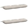 vidaXL Bank Kussens VIANEN 2 st 100% Polyester Wit 110 x 30 x 12 cm