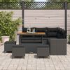 vidaXL Tuin Sofa Set 9 pcs Zwart poly rattan