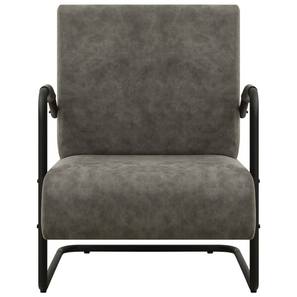 vidaXL Fauteuil kunstleer grijs