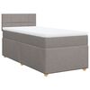 vidaXL Boxspring met matras stof taupe 80x200 cm