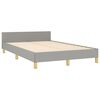 vidaXL Bedframe zonder matras 120x190 cm stof lichtgrijs