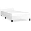 vidaXL Bedframe met hoofdeinde zonder matras 90x200 cm wit