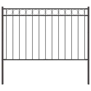vidaXL Hecelement ASSEN 170 x 130 cm Staal Grijs