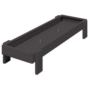 vidaXL Kippen voederbak Zwart 80 x 28 x 13.5 cm Koudgewalst Staal