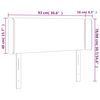 vidaXL Hoofdbord met randen 93x16x78/88 cm stof taupe
