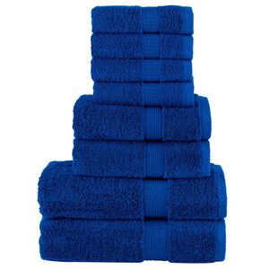 vidaXL 8-delige Handdoekenset SOLUND 600 g/m&sup2; blauw