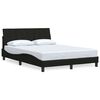 vidaXL Bedframe zonder matras "Hanko" stof zwart 140x200 cm