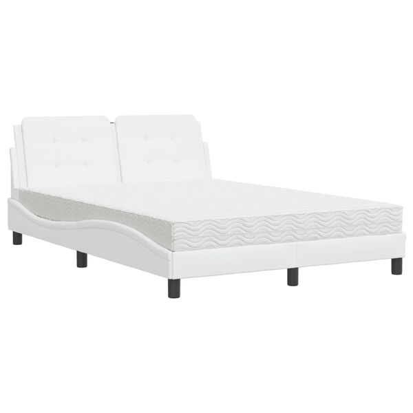 vidaXL Bedframe zonder matras "Zadar" kunstleer wit 120x200 cm