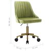 vidaXL Eetkamerstoelen draaibaar 4 st fluweel lichtgroen