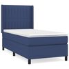 vidaXL Boxspring met matras stof blauw 90x190 cm