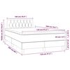 vidaXL Boxspring met matras fluweel zwart 120x200 cm