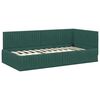 vidaXL Hoekbedframe met hoofdeinde Donkergroen 100 cm x 200 cm Fluweel