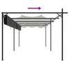 vidaXL Pergola met uitschuifbaar dak 589x292x230 antracietkleurig