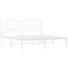 vidaXL Bedframe met hoofdbord metaal wit 183x213 cm