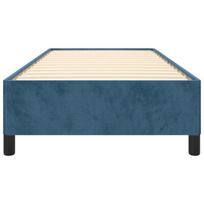 vidaXL Bedframe fluweel donkerblauw 90x200 cm