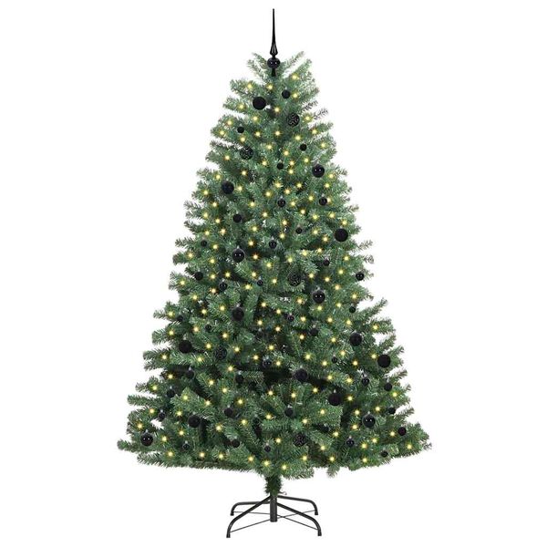 vidaXL Kunstmatige Inklapbare Kerstboom Groen 240 cm PVC en Metaal