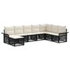 vidaXL Tuinbankenset 8 st Zwart poly rattan