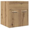 vidaXL Wastafelkast 41x38,5x46 cm bewerkt hout artisanaal eikenkleur