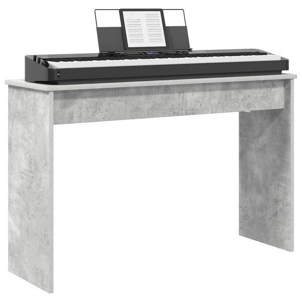 vidaXL Keyboardstand Beton Grijs 100 x 32 x 64 cm Bewerkt hout