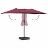 vidaXL Tuinparasol Bordeaux Rood 385 x 209 x 244 cm Polyester en staal