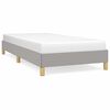 vidaXL Bedframe zonder matras 90x200 cm stof lichtgrijs
