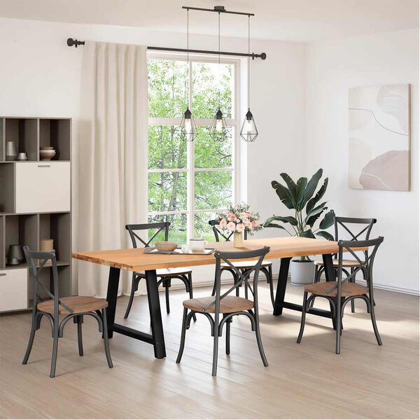 vidaXL Eettafelpoten 2 st A-vormig 90x(72-73) cm staal zwart