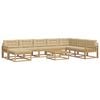 vidaXL Buiten bankenset 9 st Wit en Beige