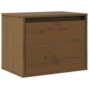 vidaXL Wandkast 45x30x35 cm massief grenenhout honingbruin