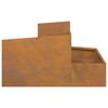 vidaXL Tuin Bloempot Bruin 80 x 80 x 50 cm Cortenstaal