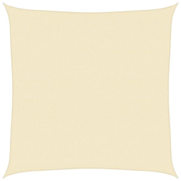vidaXL Zonnezeil 160 g/m&sup2; 4x4 m HDPE cr&egrave;mekleurig