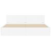 vidaXL Bedframe met hoofdeinde en LED-verlichting wit 200x200 cm