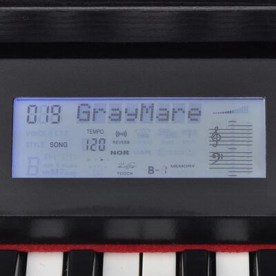 vidaXL Digitale piano met pedalen 88 toetsen zwart
