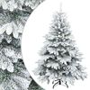 vidaXL Kunst Kerstboom met Geveerde Takken, Sneeuw Bedekt Wit 120 cm